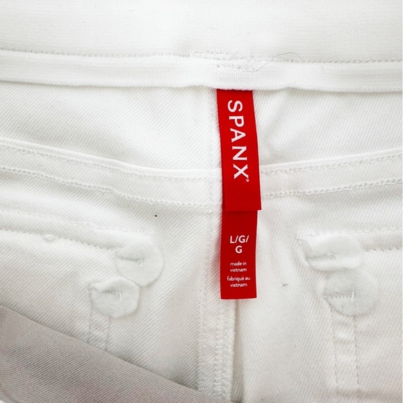 NWT Spanx Stretch Twill Cropped Wide Leg Pants In Bright White - Picture 6 of 8